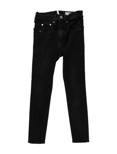 Pre-owned Rag & Bone Mid-rise Skinny Leg Jeans In Black
