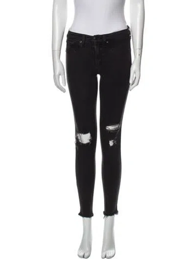 Pre-owned Rag & Bone Mid-rise Skinny Leg Jeans In Black