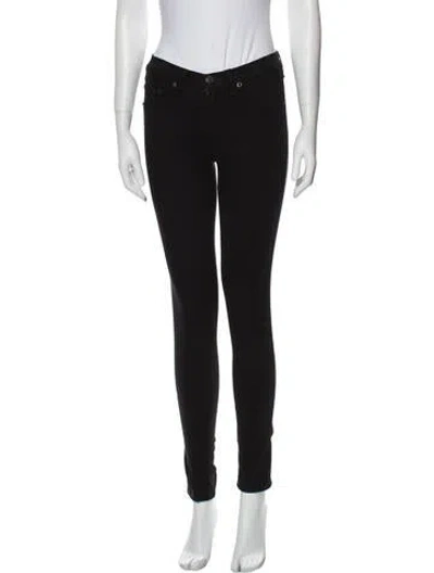 Pre-owned Rag & Bone Mid-rise Skinny Leg Jeans In Black