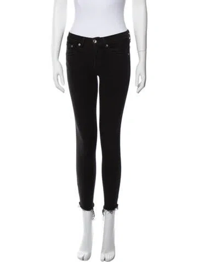 Pre-owned Rag & Bone Mid-rise Skinny Leg Jeans In Black