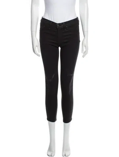 Pre-owned Rag & Bone Mid-rise Skinny Leg Jeans In Black