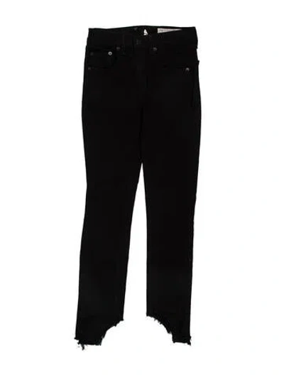 Pre-owned Rag & Bone Mid-rise Skinny Leg Jeans In Black