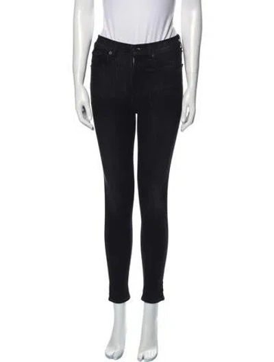 Pre-owned Rag & Bone Mid-rise Skinny Leg Jeans In Black
