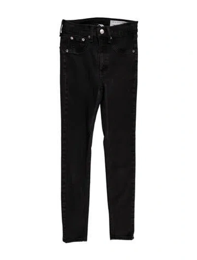 Pre-owned Rag & Bone Mid-rise Skinny Leg Jeans In Black