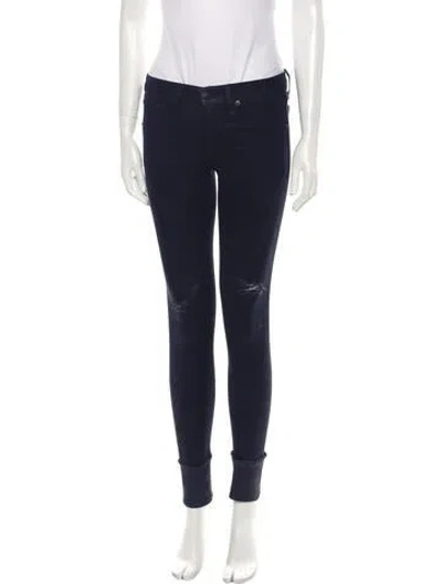 Pre-owned Rag & Bone Mid-rise Skinny Leg Jeans In Black