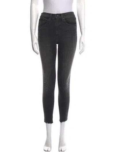 Pre-owned Rag & Bone Mid-rise Skinny Leg Jeans In Black