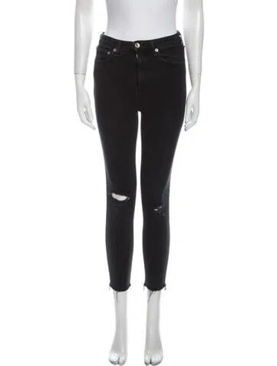 Pre-owned Rag & Bone Mid-rise Skinny Leg Jeans In Black