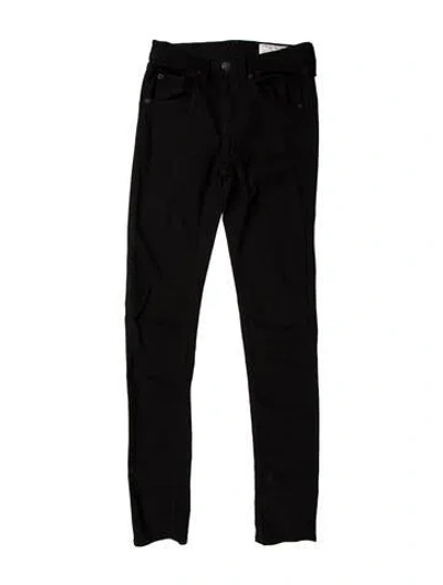 Pre-owned Rag & Bone Mid-rise Skinny Leg Jeans In Black