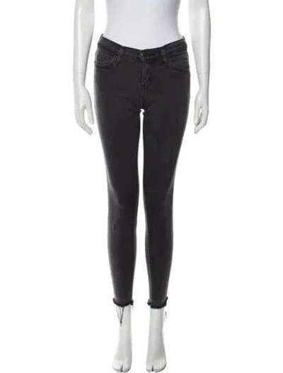 Pre-owned Rag & Bone Mid-rise Skinny Leg Jeans In Black