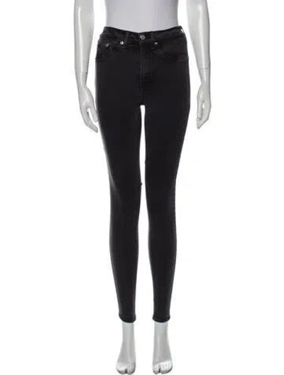 Pre-owned Rag & Bone Mid-rise Skinny Leg Jeans In Black