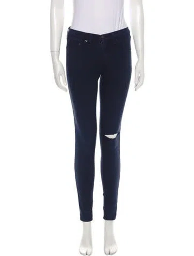 Pre-owned Rag & Bone Mid-rise Skinny Leg Jeans In Black