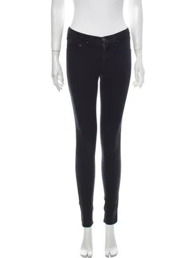 Pre-owned Rag & Bone Mid-rise Skinny Leg Jeans In Black
