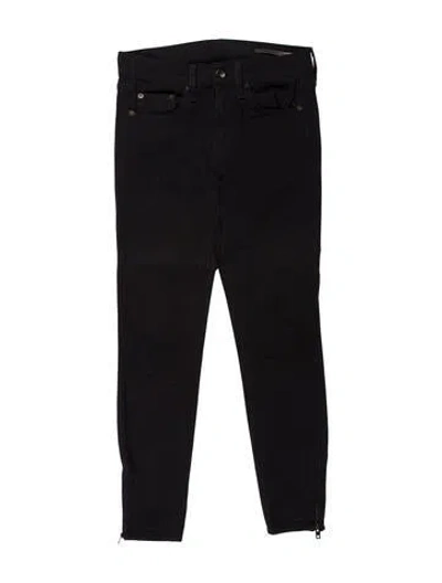 Pre-owned Rag & Bone Mid-rise Skinny Leg Jeans In Black