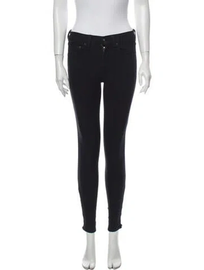 Pre-owned Rag & Bone Mid-rise Skinny Leg Jeans In Black