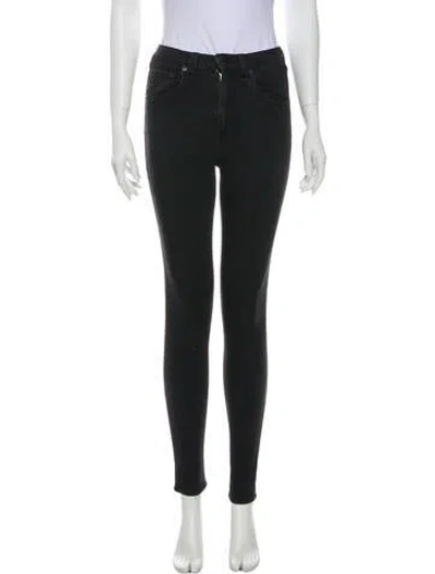 Pre-owned Rag & Bone Mid-rise Skinny Leg Jeans In Black