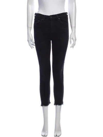 Pre-owned Rag & Bone Mid-rise Skinny Leg Jeans In Black