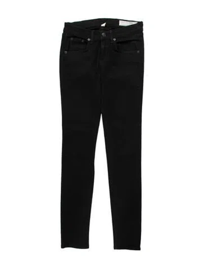 Pre-owned Rag & Bone Mid-rise Skinny Leg Jeans In Black