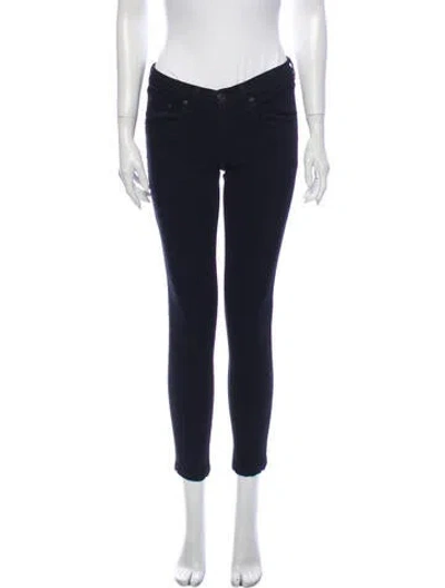 Pre-owned Rag & Bone Mid-rise Skinny Leg Jeans In Black