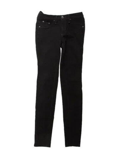 Pre-owned Rag & Bone Mid-rise Skinny Leg Jeans In Black