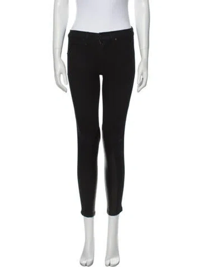 Pre-owned Rag & Bone Mid-rise Skinny Leg Jeans In Black