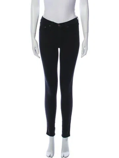 Pre-owned Rag & Bone Mid-rise Skinny Leg Jeans In Black