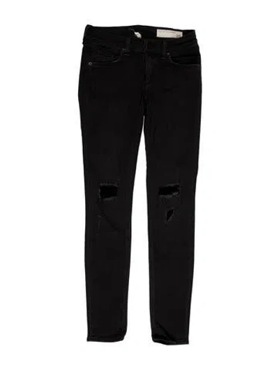 Pre-owned Rag & Bone Mid-rise Skinny Leg Jeans In Black