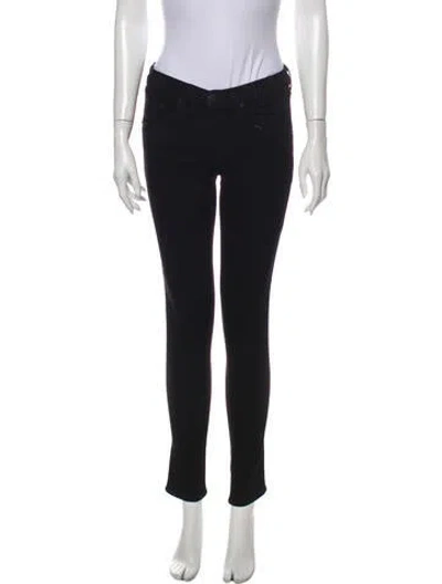 Pre-owned Rag & Bone Mid-rise Skinny Leg Jeans In Black