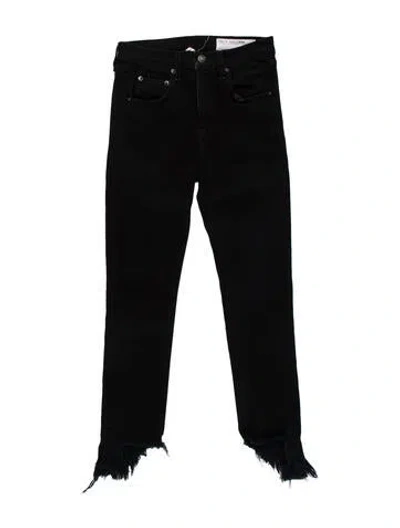 Pre-owned Rag & Bone Mid-rise Skinny Leg Jeans In Black