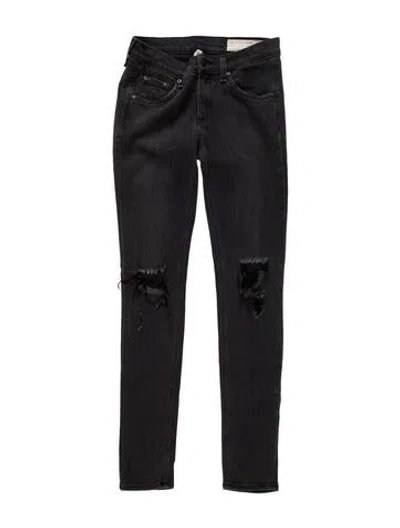 Pre-owned Rag & Bone Mid-rise Skinny Leg Jeans In Black
