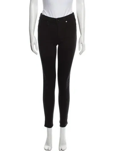 Pre-owned Rag & Bone Mid-rise Skinny Leg Jeans In Black