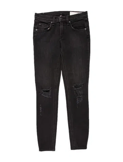 Pre-owned Rag & Bone Mid-rise Skinny Leg Jeans In Black