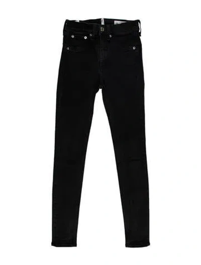Pre-owned Rag & Bone Mid-rise Skinny Leg Jeans In Black