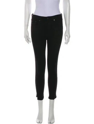 Pre-owned Rag & Bone Mid-rise Skinny Leg Jeans In Black