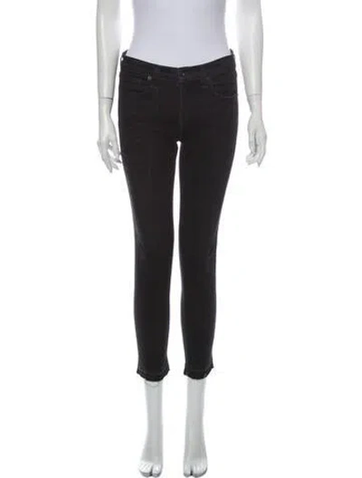 Pre-owned Rag & Bone Mid-rise Skinny Leg Jeans In Black