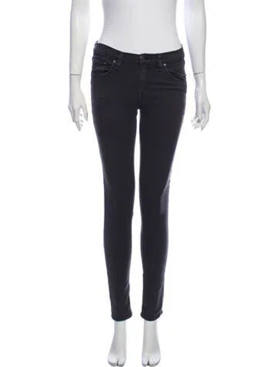 Pre-owned Rag & Bone Mid-rise Skinny Leg Jeans In Black