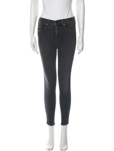 Pre-owned Rag & Bone Mid-rise Skinny Leg Jeans In Black