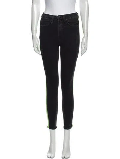 Pre-owned Rag & Bone Mid-rise Skinny Leg Jeans In Black