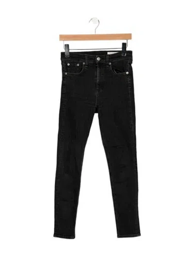 Pre-owned Rag & Bone Mid-rise Skinny Leg Jeans In Black