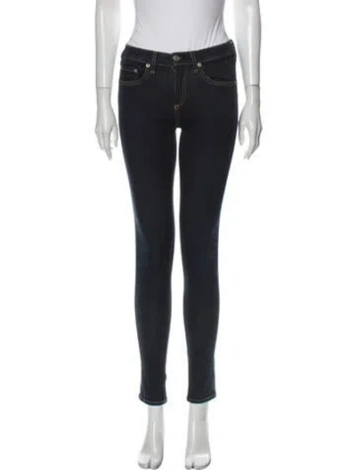 Pre-owned Rag & Bone Mid-rise Skinny Leg Jeans In Blue