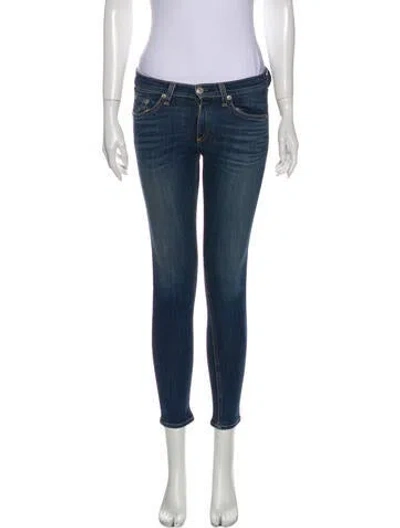 Pre-owned Rag & Bone Mid-rise Skinny Leg Jeans In Blue