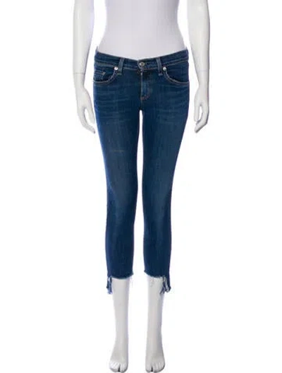 Pre-owned Rag & Bone Mid-rise Skinny Leg Jeans In Blue