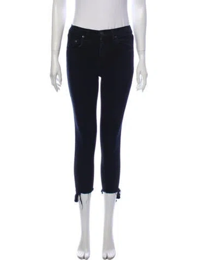 Pre-owned Rag & Bone Mid-rise Skinny Leg Jeans In Blue