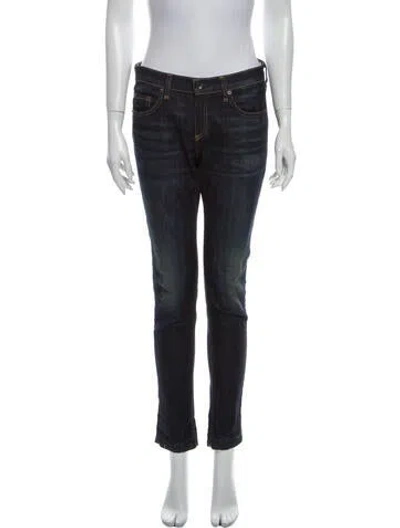 Pre-owned Rag & Bone Mid-rise Skinny Leg Jeans In Blue