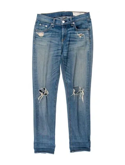 Pre-owned Rag & Bone Mid-rise Skinny Leg Jeans In Blue
