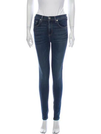 Pre-owned Rag & Bone Mid-rise Skinny Leg Jeans In Blue