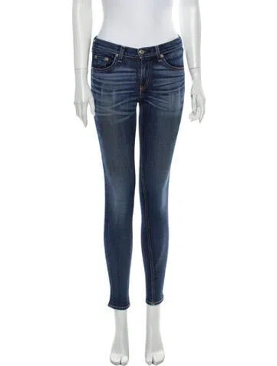 Pre-owned Rag & Bone Mid-rise Skinny Leg Jeans In Blue