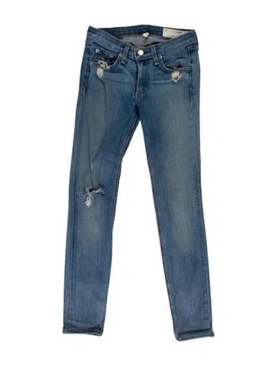 Pre-owned Rag & Bone Mid-rise Skinny Leg Jeans In Blue