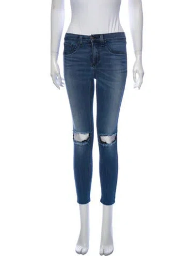 Pre-owned Rag & Bone Mid-rise Skinny Leg Jeans In Blue