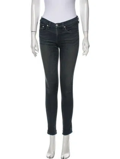Pre-owned Rag & Bone Mid-rise Skinny Leg Jeans In Blue