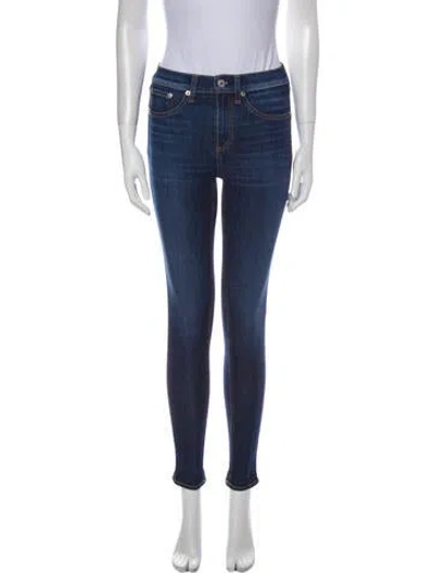 Pre-owned Rag & Bone Mid-rise Skinny Leg Jeans In Blue